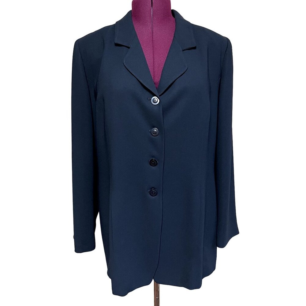 Rena‎ Rowan Women's Black Career Blazer Plus Size 16W